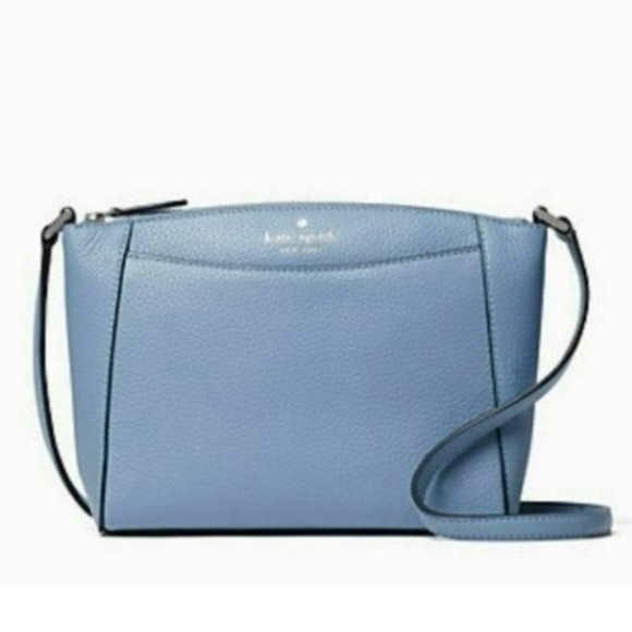 Kate Spade baby dusty blue pebbled leather Monica crossbody NWT - Picture 3 of 17